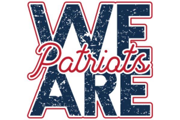 We Are Patriots: A Graphic Design Showcasing a Distressed Text Logo