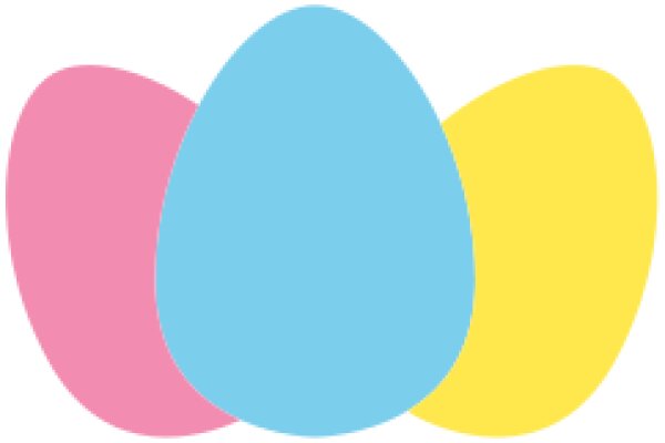 Vibrant Eggs in a White Background