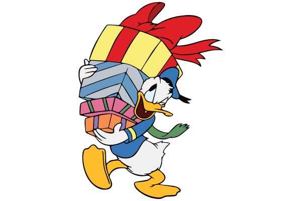 Donald Duck's Delightful Delivery: A Cartoon Adventure