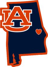 Auburn University Logo with Heart Symbol