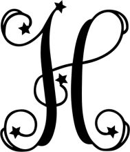 Stylized Monogram with Star Accents