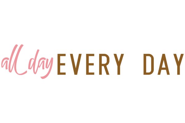 Everyday: A Pink and Brown Logo