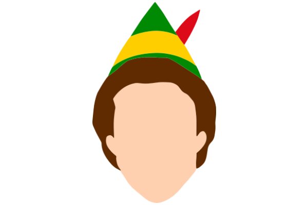 A Playful Portrayal of a Person in a Festive Hat