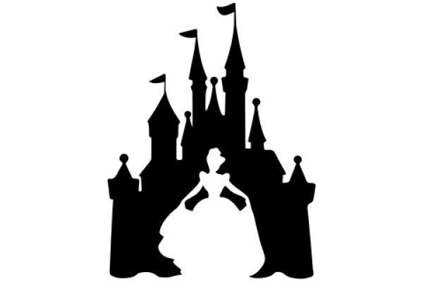 Silhouette of a Castle and Princess