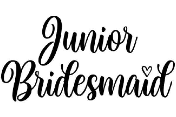 Elegant Sign for Junior Bridesmaid