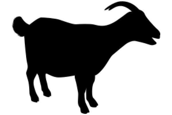 Silhouette of a Goat: A Graphic Representation of a Ruminant Animal