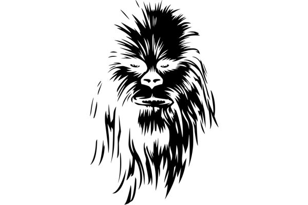 Stylized Portrait of a Furry Creature with a Serene Expression