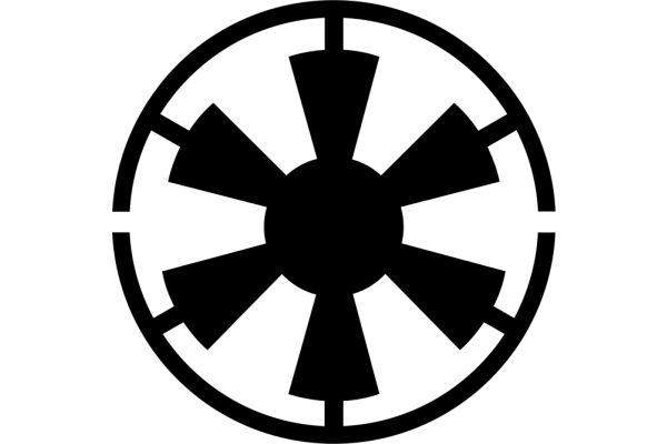 Stylized Black and White Logo of a Starburst Design