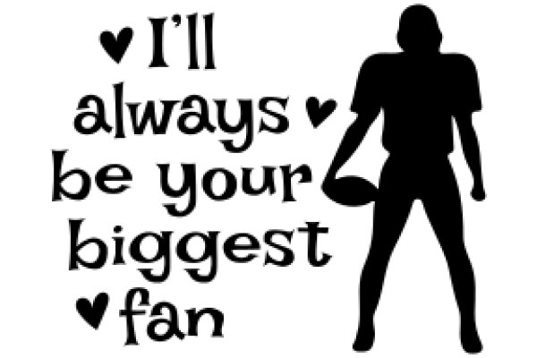 A Silhouette of a Football Player with a Heartfelt Message