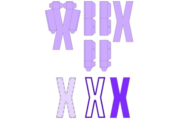 A Collection of Purple X-Shaped Patterns