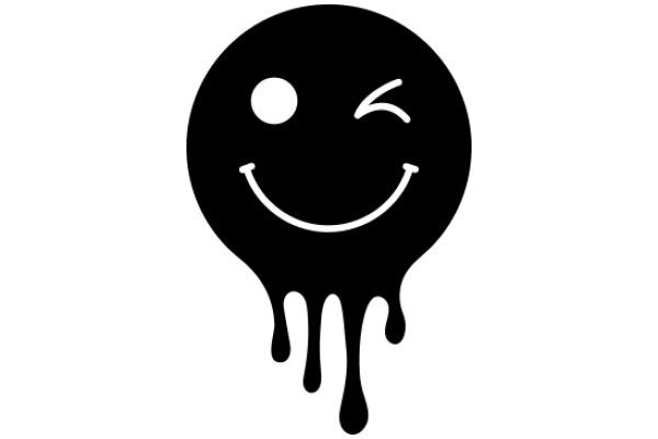 Emotional Expression in Graphic Design: A Smiling Emoji with a Droplet Design