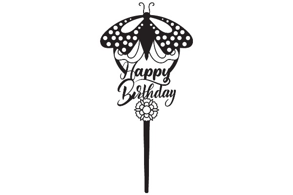 Happy Birthday: A Celebratory Butterfly Decoration