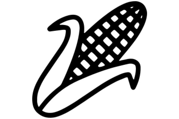 Stylized Corn Icon with Curved Design