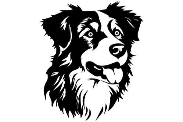 Stylized Portrait of a Dog's Face