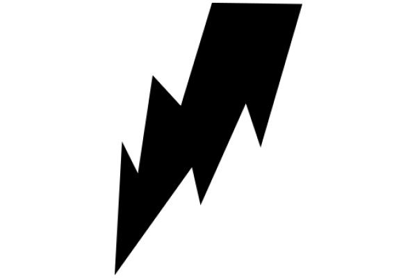 Stylized Black Arrow on White Background