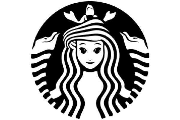 Stylized Starbucks Logo with a Female Character