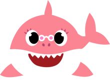 Whimsical Pink Shark with Big Eyes and a Smile