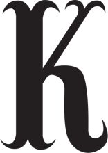 Simplistic Black Letter K