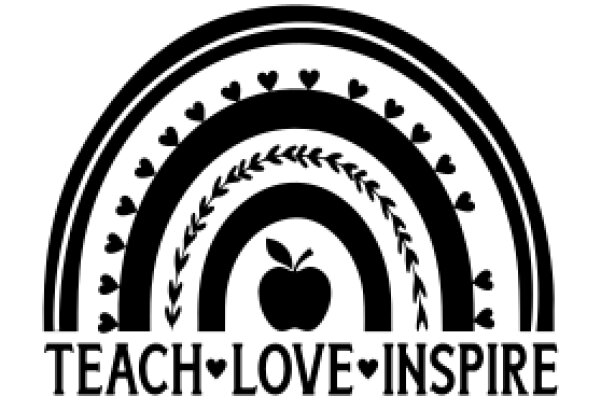 Inspirational Teaching Logo with Apple and Heart Design