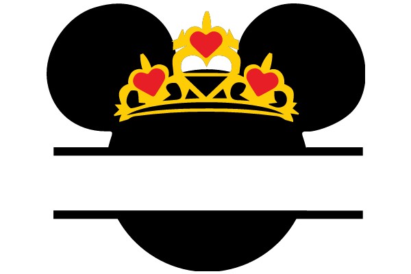 Mickey Mouse Ear Logo with a Crown on Top