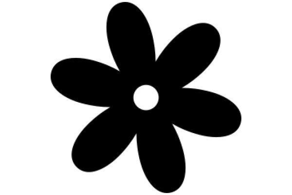 Simplistic Black Flower Silhouette