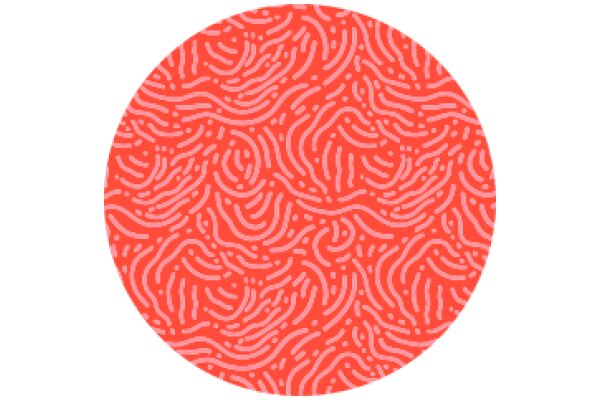 Vibrant Red Patterned Circle