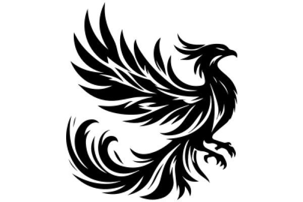 Stylized Black Eagle Design