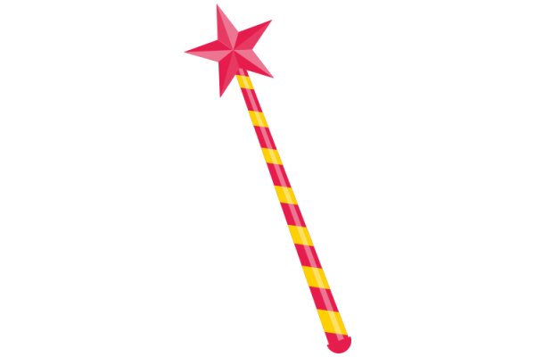 Vibrant Star-themed Candy Cane: A Delightful Treat for Celebrations