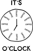 A Playful Take on Time: A Clock with Coffee