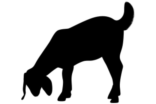 A Silhouette of a Horse with a Curled Tail