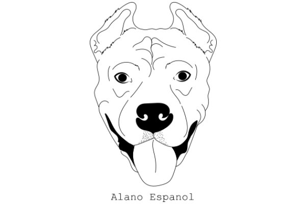 ADog's Face with the Name 'Alano Español' Below