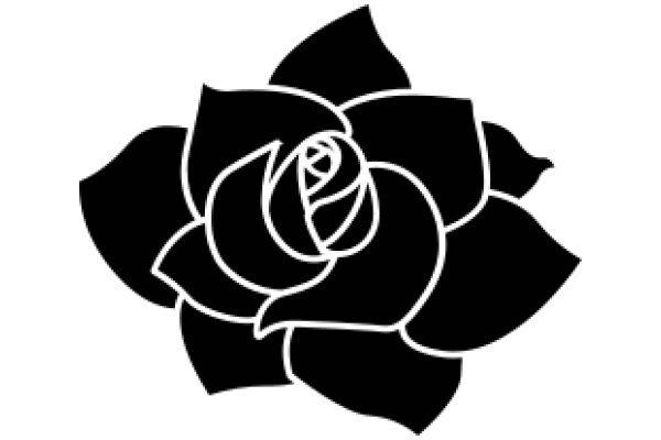 Elegant Black Rose Logo