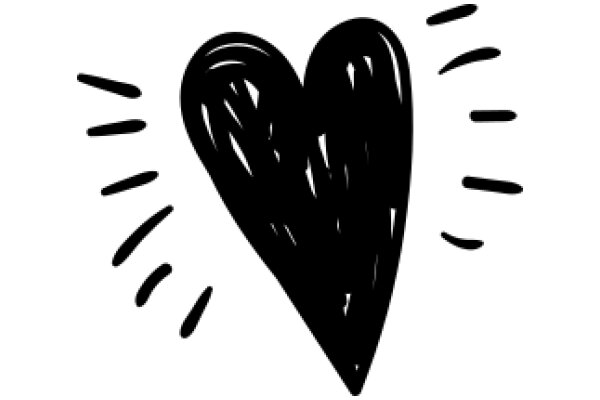 A Simple Black Heart Drawing