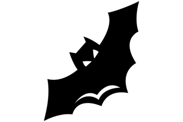 Stylized Black Bat Silhouette