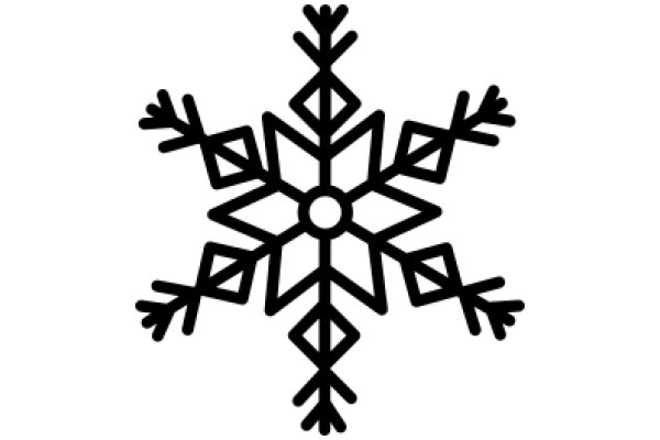 Stylized Snowflake Design: A Minimalist Artwork