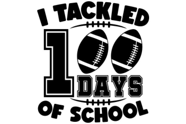 Celebrating 100 Days of School with Football Themed Graphic