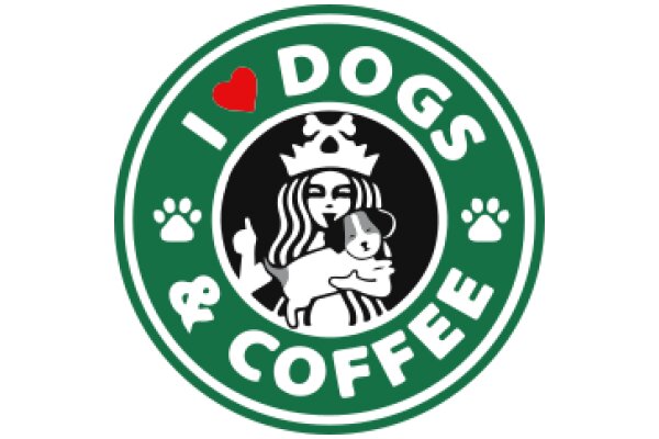 Starbucks Logo with Dogs and Coffee Cups