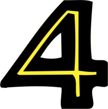 Simplistic Number Four Logo