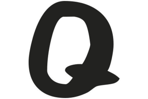 Simplistic Black Logo of the Letter Q