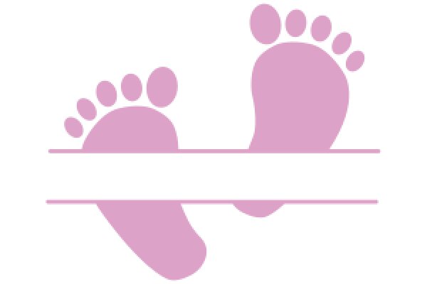 Simplistic Pink Footprint Icon