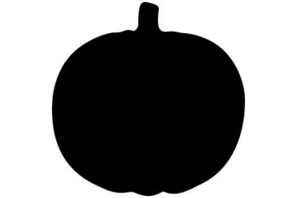 A Solid Black Silhouette of a Pumpkin