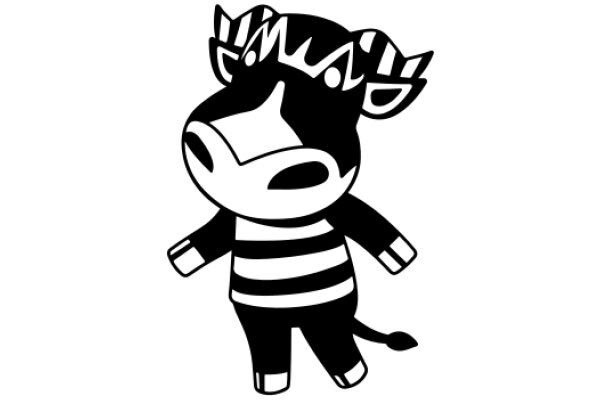 Stylish Cartoon Cow