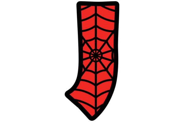 Vibrant Red Spider Web Design