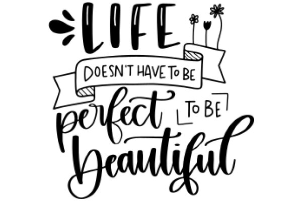 Life's Imperfections: A Hand-Drawn Quote on the Beauty of Flaws