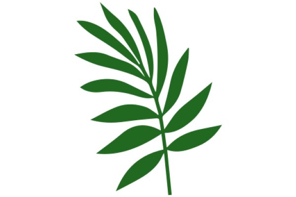 Simplistic Green Leaf Icon