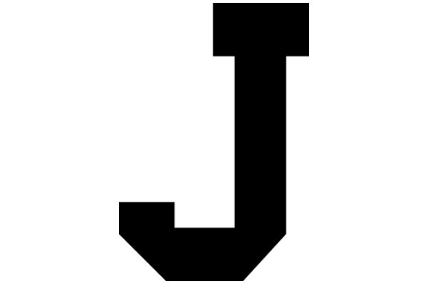 Simplistic Letter 'J' on a White Background