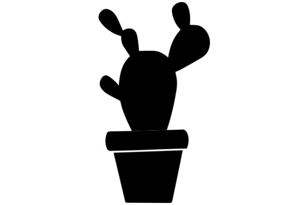 A Silhouette of a Plant Pot with a Handle