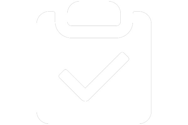 Simplistic White Icon with Checkmark