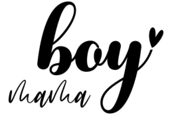 Stylish Black Calligraphy of 'Boy' and 'Mahal' on a White Background