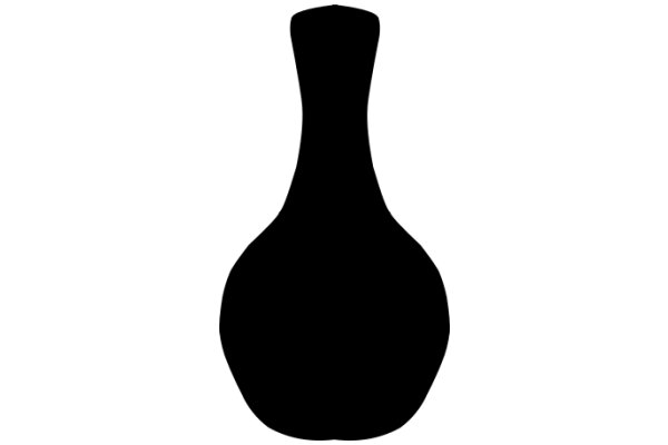 A Solid Black Silhouette of a Bottle